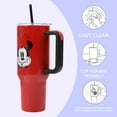 thumbnail image 3 of Disney Minnie Mouse Vacuum Insulated 40 Oz. Stainless Steel Tumbler with Leak-Proof Lid & Easy Carry Handle for Travel or Home, 3 of 7