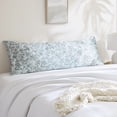 thumbnail image 2 of Mainstays Satin Body Pillowcase - Seafoam Green Floral Botanical - 20"x52" - Frizz Control & Cooling Comfort - 1 Pack, 2 of 9