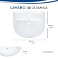 thumbnail image 5 of Lavabo de ceramica con pedestal con rebosadero marca Gravita, 5 of 5