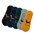 thumbnail image 4 of WMNTST Womens Socks Low Cut 5 Pairs Dog Pattern Print Sock Breathable Cozy Novelty Cute Stylish Sock, 4 of 8