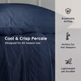 thumbnail image 4 of Loomsnest 4 Piece Full Size Bed Sheets Set, Cool & Crisp Percale, 100% Cotton Sheets, Deep Pockets, Navy, 4 of 10
