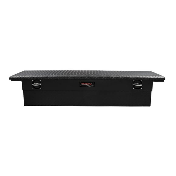 TrailFX Tool Box 120723CR TFX TRAIL LOCK; Crossover Low Profile; Single Lid; Diamond Tread; Matte Black; Aluminum; With Rail On Lid