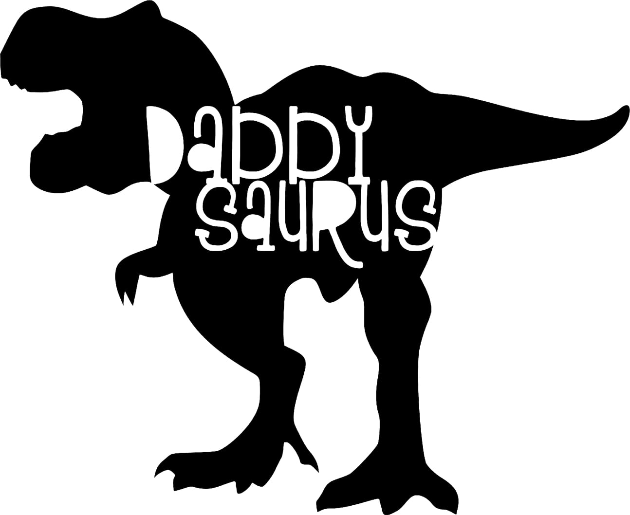 Daddysaurus Dinosaur Family Extinct T Rex Wall Decals for Walls Peel