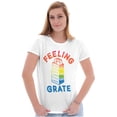 thumbnail image 3 of Feeling Grate Rainbow Cheese Grater Womens Slim Fit Graphic Tee Brisco Brands X, 3 of 5