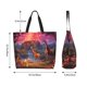 thumbnail image 5 of Balery Lantern Giraffes Magical Forest Bolsa Tote Estilo Estético con Cremalleras, Bolsa de Hombro, Bolsa de Compras Grande y Plegable, 5 of 8