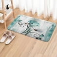 thumbnail image 2 of Rustic Farmhouse Bath Mat, Farm Teal Daisy Floral Flowers Butterfly Country Wooden Bath Rug for Bathroom, Grey White Bath Mat Soft Non Slip Bath Rugs, 17X29IN, 2 of 6
