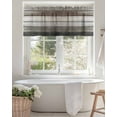 thumbnail image 4 of Vintage Dark Grey Stripe Valances for Windows Peeling Paint Effect Texture Valance Rod Pocket Light Filtering Short Window Treatments Curtains for Kitchen Bathroom Living Room Bedroom, 42 x 12 Inch, 4 of 7