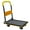 Yellow, variant on CQSXDA Heavy Duty Flatbed Cart for Loading and Storage, 330lbs Capacity, Foldable Hand Truck with 360 Degree Swivel Wheels, Green