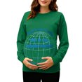 thumbnail image 2 of RKSTN Maternity Sweatshirt for Women Plus Size Crewneck Pregnancy Graphic Print Pullover Hoodless Sweatshirts Top Womens Casual Oversized Round Neck Loose Comfy Funny Printed Long Sleeve Sweatshirt, 2 of 7