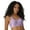 Purple Shade Dot, variant on Comfort Revolution Shaping Wireless Bra DF3488 Color: Upstate Blue Dot Size: X LARGE