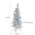 thumbnail image 3 of 3 Silver Tinsel Christmas Tree 120 Normal Tip W/Plastic Stand, 3 of 3