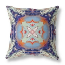 Amrita Sen Designs Amrita Sen Pastel Floral Squares Faux Suede Throw Pillow Zip 16" x 16"