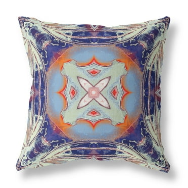 Amrita Sen Designs Amrita Sen Pastel Floral Squares Faux Suede Throw Pillow Zip 16" x 16"