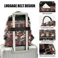 thumbnail image 3 of FORMRS Mini Backpack Purse for Women Travel Daypack Casual Shoulder Bag, Skull Red Rose Hat Pattern, 3 of 7