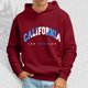 thumbnail image 3 of Gibobby Sudaderas de hombre Sudadera con capucha de forro polar para hombre mezcla de algodón con capucha color liso con cordón(Rojo,G), 3 of 4