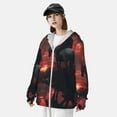 thumbnail image 3 of Fotbe Lone Rider Under Red Sky Chaqueta con Protección Solar UPF 50+ para Hombre y Mujer, Camisa con Capucha y Bolsillos-Small, 3 of 7