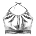 thumbnail image 4 of Bmisegm Tank Tops For Women Elegant Neck Tie Strap Sleek Sleeveless Camisole Regular Fit Waist Length For Casual Wear Summer Tops For Women White_001 L, 4 of 5