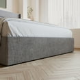 thumbnail image 5 of Amolife King Size Upholstered Lift up Storage Platform Bed Frame with Fabric Panel Wingback Headboard, Light Gray, 5 of 13