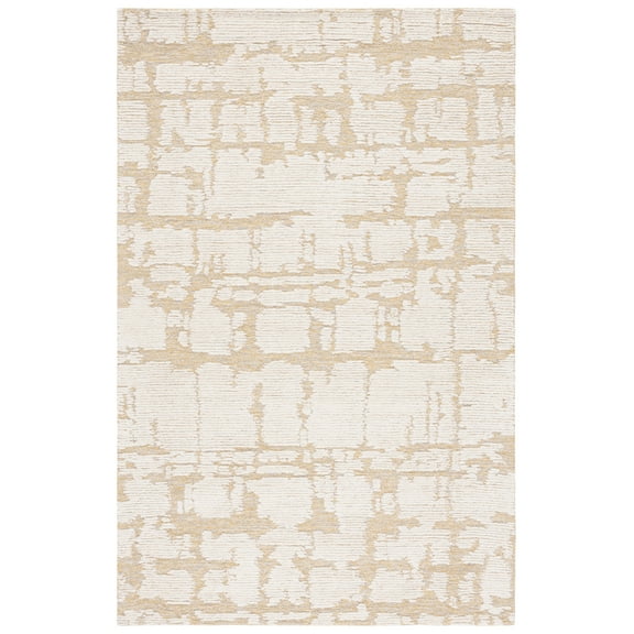 SAFAVIEH Martha Stewart Distressed Area Rug, Gold/Ivory, 8' x 10'