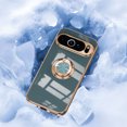thumbnail image 3 of Decase Case for Google Pixel 9 / 9 Pro, fit Google Pixel 9 / 9 Pro Case with Ring Magnetic Stand Luxury Plating Soft TPU Slim Fit Case for Google Pixel 9 / 9 Pro,Gray, 3 of 4