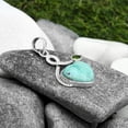 thumbnail image 3 of Heart Prase Aqua - Africa & Peridot 925 Sterling Silver Pendant Jewelry SDP104203, 3 of 5