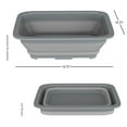 thumbnail image 2 of Collapsible Multiuse Wash Bin- Portable Wash Basin/Dish Tub/Ice Bucket with 10 L Capacity for Camping Tailgating More by Wakeman Outdoors (Gray), 2 of 8