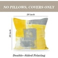 thumbnail image 3 of LALILO Grey and Yellow 20X20 Pillow Covers 2Pcs, Abstract Art Decorative Throw Pillow Covers, 3 of 6