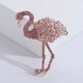 thumbnail image 3 of Hyasfey Flamingo Full Diamond Brooch Alloy Animal Corsage Sparkling Clothing Accessories Fashion Brooch Pin for Women, 3 of 7