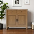 thumbnail image 2 of Simpli Home Connaught 40 inch Wide Solid Wood Traditional Entryway Storage Cabinet in Light Golden Brown, 2 of 7