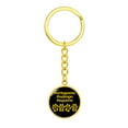 thumbnail image 4 of Portuguese Podengo Pequeno Mama Circle Keychain Stainless Steel or 18k Gold Dog Mom Pendant, 4 of 12