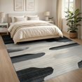 thumbnail image 3 of ODIKA Zebra Abstract Print Contemporary Stripe Minimalist Wallpaper Non-Slip Flatwoven for Living Room, Under Sectional, Family, 3 of 7