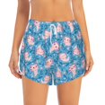 thumbnail image 2 of Balery happy baby axolotls Pantalones cortos deportivos para mujer con forro y dos bolsillos, elásticos, para entrenamiento, gimnasio, yoga-X-Large, 2 of 7