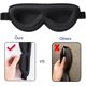 thumbnail image 4 of Máscaras para dormir para la cabeza pequeña Pack de 3 máscaras de ojos cosidas con copas contorneadas para mujeres niños niños adolescentes, lavables a máquina (negro, azul, rosa), 4 of 4