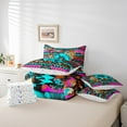 thumbnail image 5 of YST Boho Flower Bed In A Bag With Sheets Western Aztec Bedding Set Floral Leopard Print Queen Comforter Set 7 Piece For Kids Boys Girls,Abstract Geometric Pattern Bed Set Bedroom Decor, 5 of 5