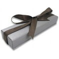 thumbnail image 2 of 1 Qty - Deluxe Seal-Grey Elegant Ribbon Pre-Wrapped Bracelet/Watch Jewelry Box - For sales/gifts/display/storage, 2 of 4