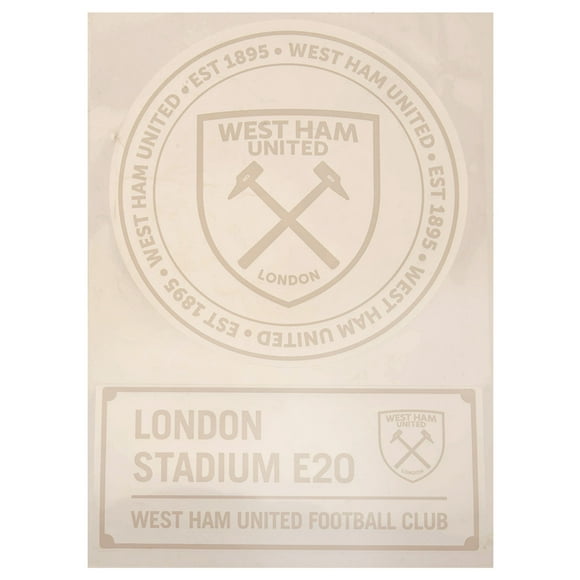 West Ham United FC Autocollant de Voiture (Lot de 2)