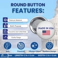 thumbnail image 4 of Round Button - State Seal North Carolina - USA | Wearable Souvenir Pin, Travel Memorabilia, Collectible Accessory, 4 of 9