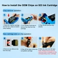 thumbnail image 6 of 923 Ink Cartridges Without Chip Compatible for HP 923 Work with HP OfficeJet 8120 8122e 8123 OfficeJet Pro 8130 8135e 8138e 8139e Printer(Black/Cyan/Yellow/Magenta,4-Pack）, 6 of 8