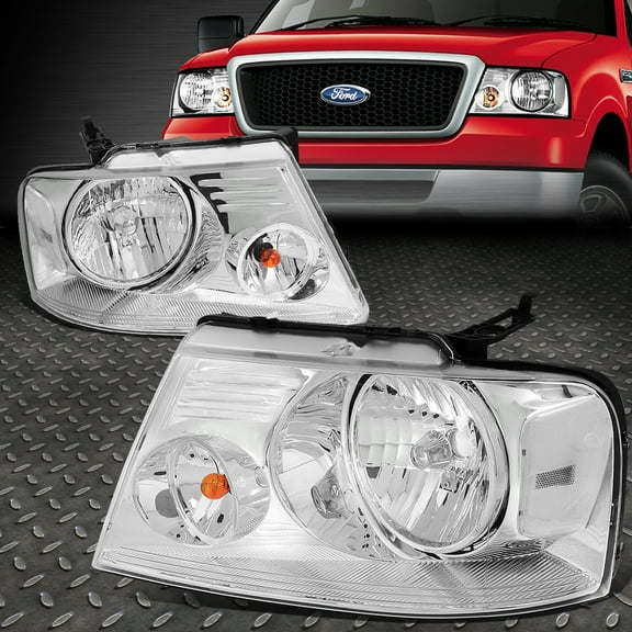 Nuvision for 04-08 Ford F150 06-08 Lincoln Mark LT Chrome Housing Halogen Headlights