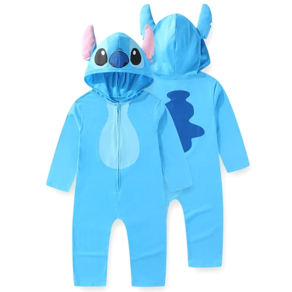 Disney Lilo & Stitch Cosplay Hooded Coverall with Ears (Girls), Sizes 3T-8