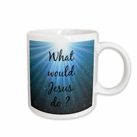 

3dRose What would Jesus do Ceramic Mug 11-ounce