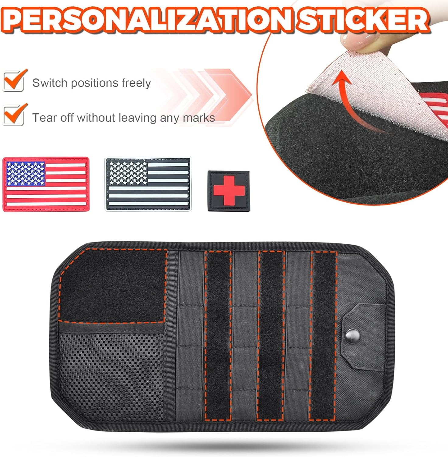 JJMY 1000D Sun Visor Storage Bag Organizer Pouch Sunglasses Holder Hard Molle Panel