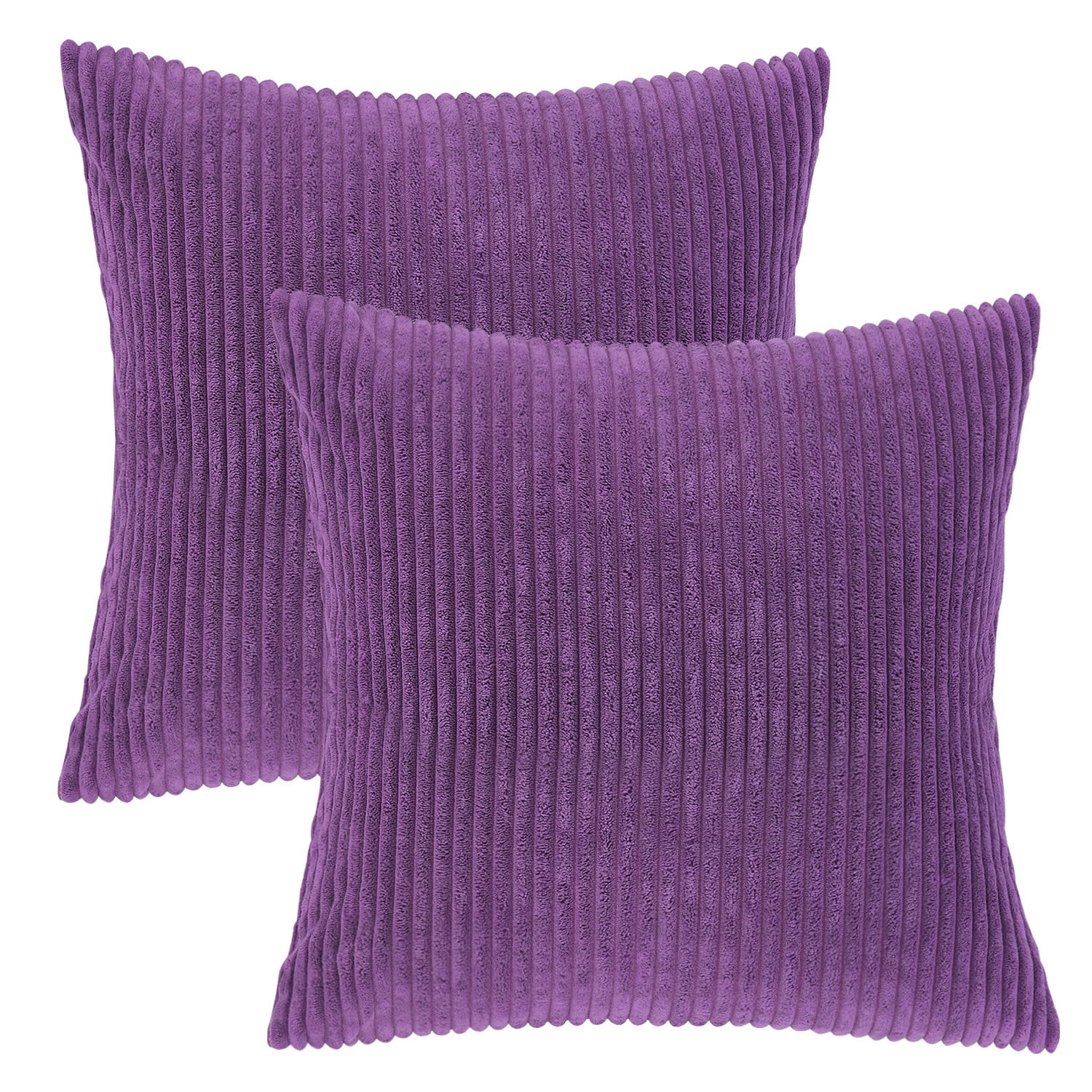 Phantoscope 18" x 18" Modern, Contemporary, Transitional Purple Polyester Throw Pillow, (2 Count)