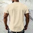 thumbnail image 5 of Trgacdwlo S-5XL Men's Beige Shirts Lightweight Crew Neck Men's Short Sleeve Shirt Summer Hiking Running Mens Workout Shirts, 5 of 5