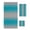 Turquoise gray, variant on Yellow Grey Stripes Towel Set of 3, Soft Microfiber Bath Towels, Hand Towel, Washcloths, Modern Minimalist Solid Gradient Quick-Dry Absorbent Towels for Bathroom Kitchen Hotel Beach Gym Spa