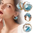 thumbnail image 3 of Ocean's Oath Jewelry Set - Wave-Inspired Earrings & Necklace, Alloy & Resin Material, Symbol of Hope and Resilience, 3 of 9