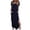 a-Dark Blue20277, variant on FINALGANG Womens Dress Solid Color Short Sleeve Maxi Dress With V Neck Side Pockets Side Slit Relaxed Fit Casual Dress For Daily Going Out Wear