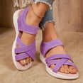 thumbnail image 4 of Juslio Sandals for Women Casual Open-Toe Comfortable Elegant Leather Beach Sandals, 4 of 9