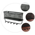 thumbnail image 5 of ELAYARD Black Metal Wall-Mounted Hanging Storage Rack with Hooks for Room Organization and Space Saving, 5 of 8