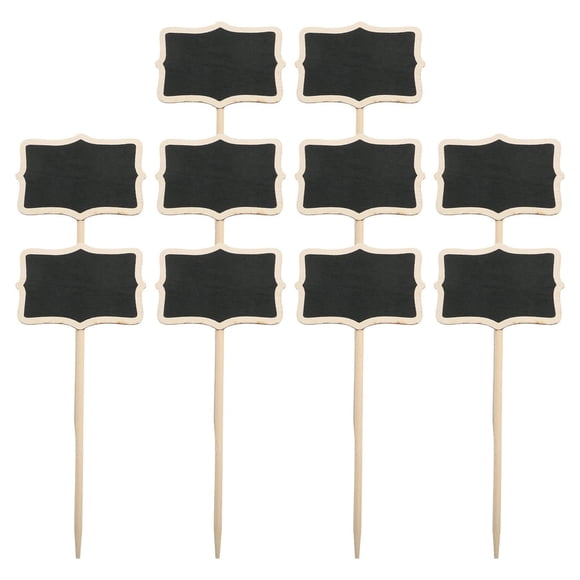 LNGOOR 10 Pcs Plant Markers Vegetable Label Wooden Blackboard for Decor Mini Blackboard